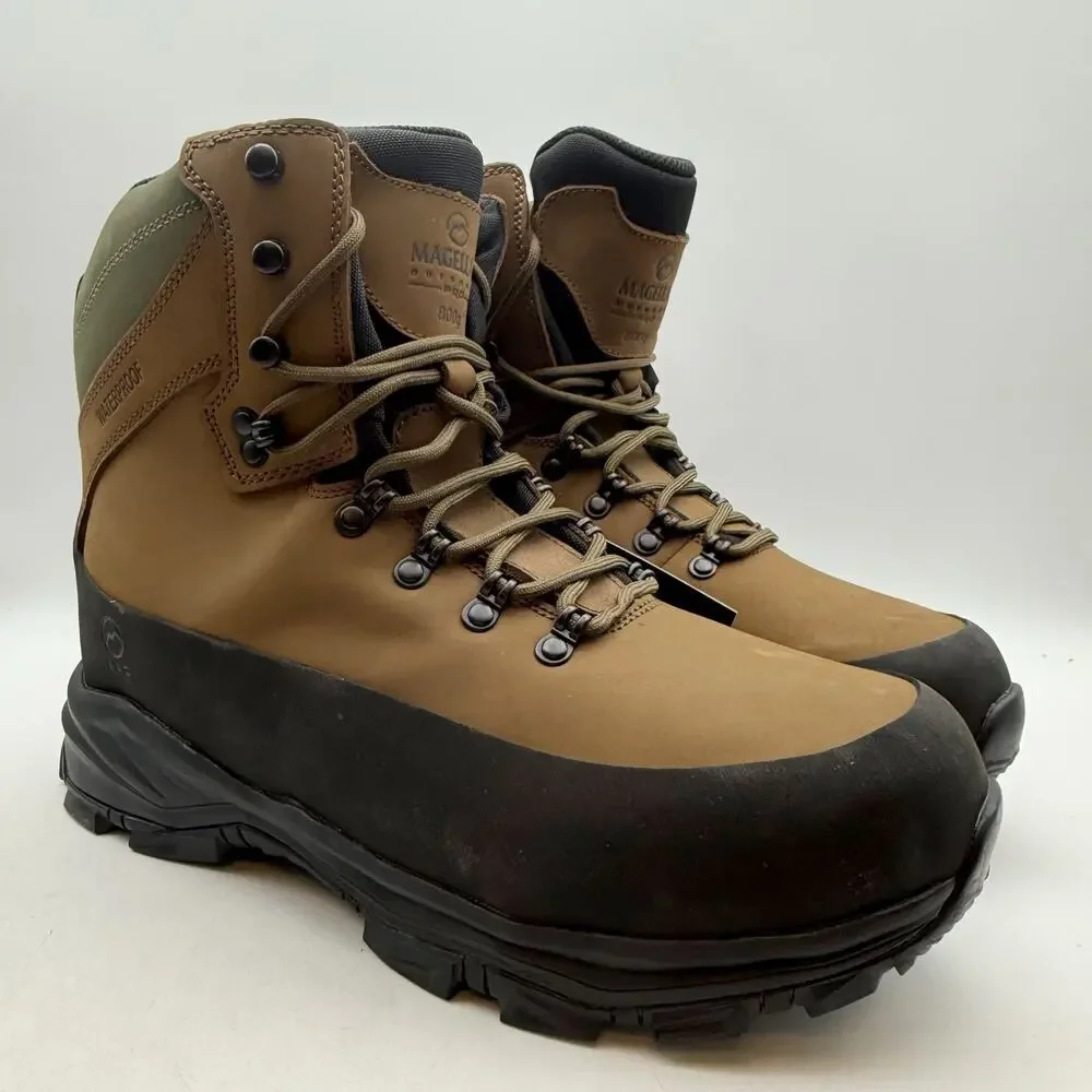 Magellan Outdoors Mens Pro Hunt Raghorn Boots US 10 D Brown Green Leather WP NWT